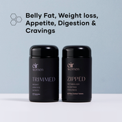 Trimmed and Zipped bundle - weight loss blue background