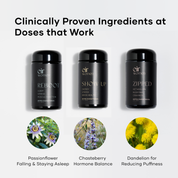 Total wellness stack bottles with key ingredients