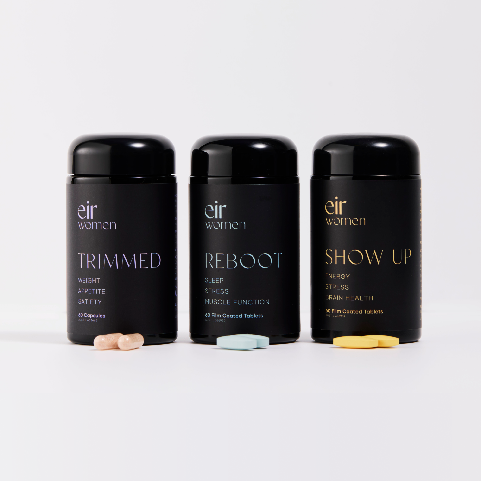 Transformation Trio - Reboot - Trimmed - Show Up - Eir Women - Supplements - Perimenopause Relief