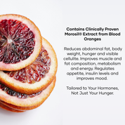 slices of blood orange with details about morsel 