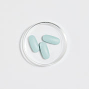 Eir Women Reboot blue tablets sitting in Petri dish